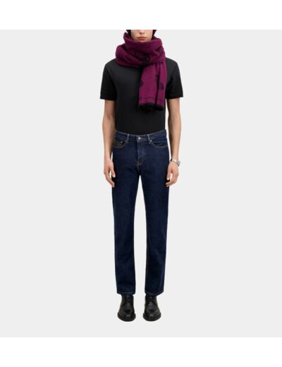 Jean Bleu Slim Avec Poche En Cuir blue brut