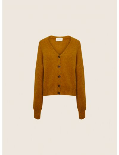 Cardigan orange confite