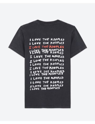 T-Shirt Love Kooples black washed