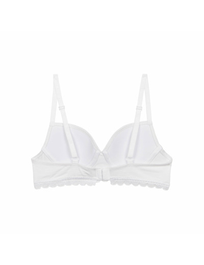 Soutien-gorge fille à coques moulées en coton stretch Blanc Dim Trendy