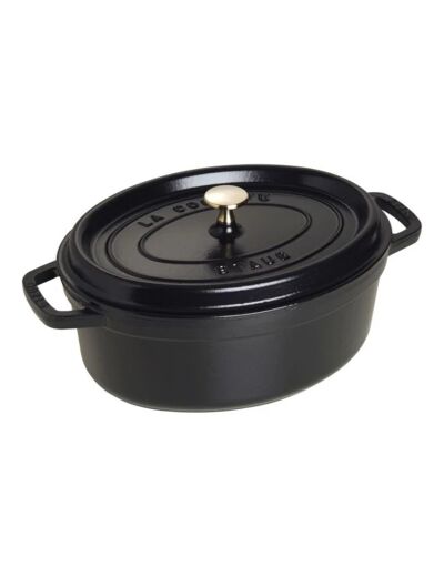 Cocotte ovale 29 cm Noir mat