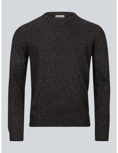 Pull Col Rond Brady En Laine Anthracite