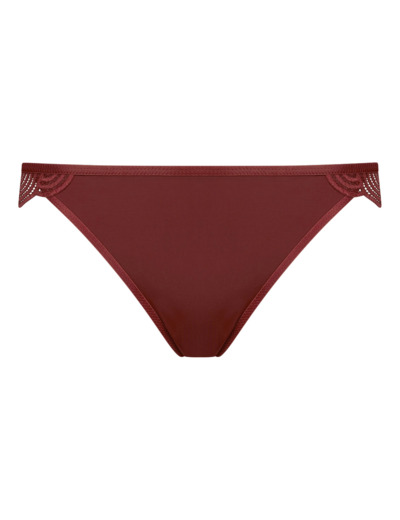 Culotte femme en dentelle spirale et microfibre Rouge MOD de Dim