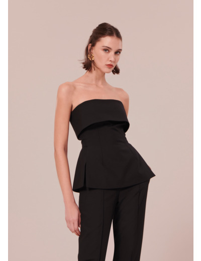 Top Tonnie Noir en Polyester