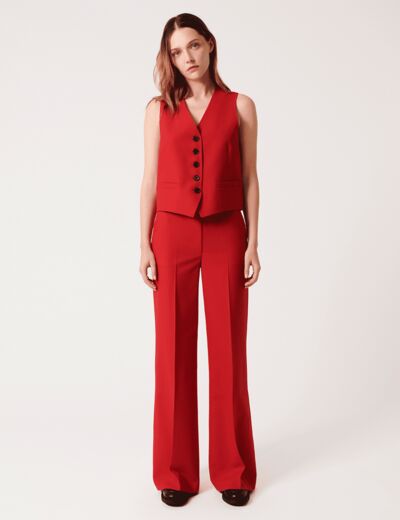 Pantalon Primavero Pantalon droit rouge