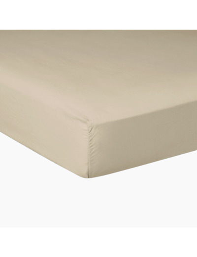 DRAP HOUSSE | Pure White Satin Lavé - Sand